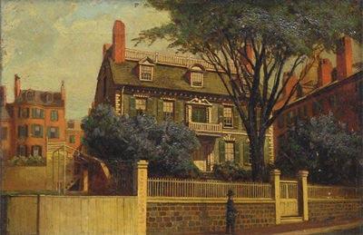 Charles Furneaux The Hancock House, oil painting by Charles Furneaux